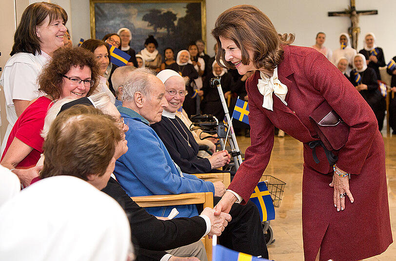 Königin Silvia von Schweden am Freitag in München.