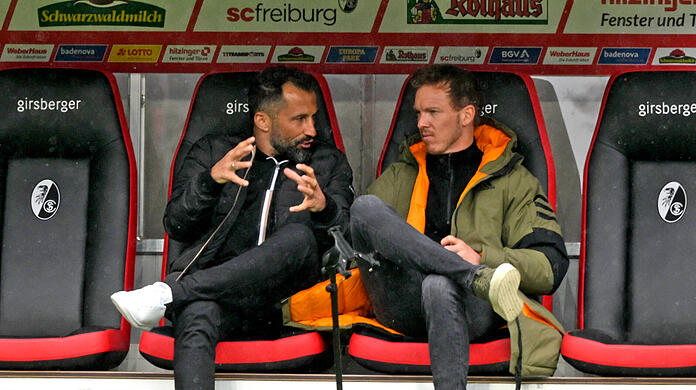 Bayerns Sportvorstand Hasan Salihamidzic und Trainer Julian Nagelsmann.