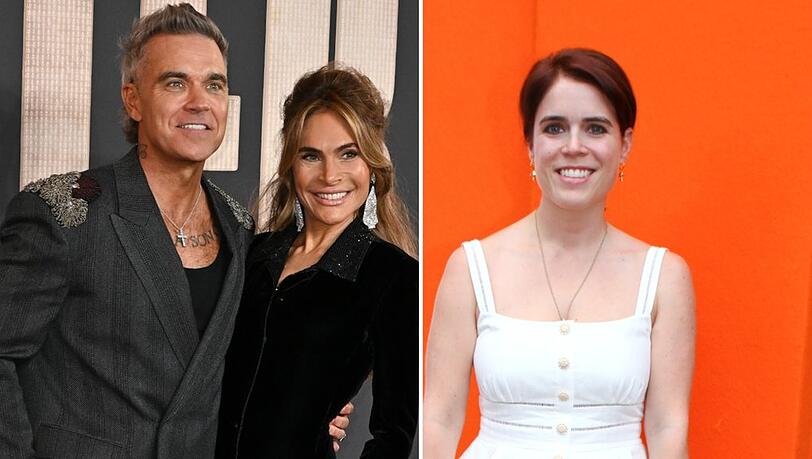 Robbie Williams, Ehefrau Ayda und Prinzessin Eugenie (re.) haben gemeinsame Zeit in Portugal verbracht.