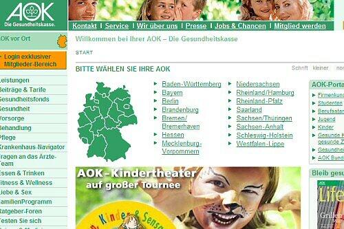 Website der AOK