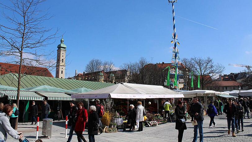 Die Bauarbeiten am Viktualienmarkt werden etwa zwei Wochen andauern.