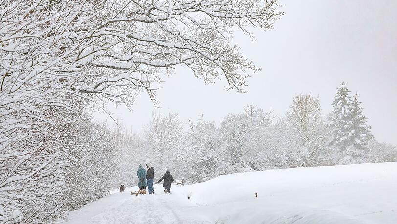 Franken ist derzeit tief verschneit.