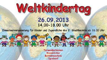 Am Donnerstag ist Weltkindertag. Am Donnerstag ist Weltkindertag.