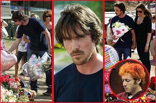Batman-Star Christian Bale hat gemeinsam mit seiner Frau Sibi Blazic die Trauernden sowie überlebende Opfer des Kino-Amokschützen in Aurora besucht - sehen Sie hier die emotionalen Bilder.