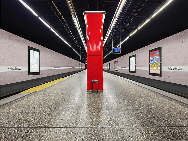 So soll der U-Bahnhof Hohenzollernplatz aussehen.