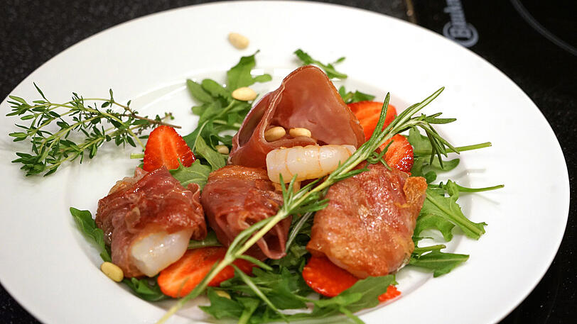 Diesen Salat kann man seinen Gästen gut servieren.
