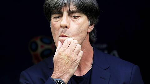 Nachdenklich: Bundestrainer Joachim Löw bei der Fußball-WM 2018.