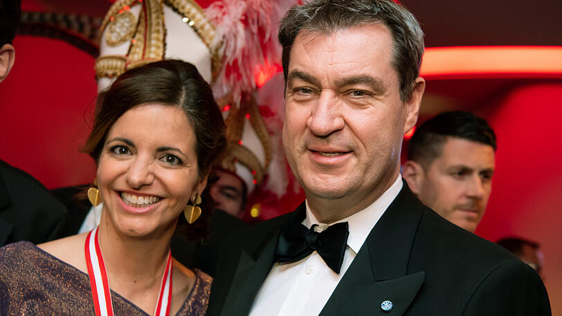 Markus Söder (re.) ist sich sicher: Kristina Frank wird auch bei einer Wahlniederlage in der CSU Karriere machen.
