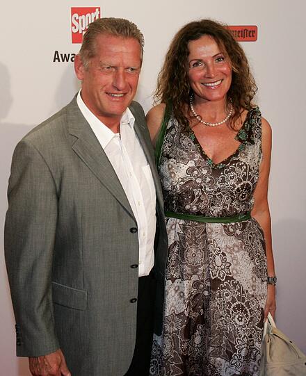 13. August 2007: Mit seiner Frau Slada beim Sport Bild Award in Hamburg