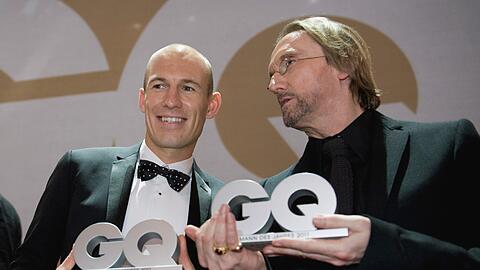Zwei der Gewinner des Abends: Fußballspieler Arjen Robben und Sänger Martin Mueller-Westernhagen.