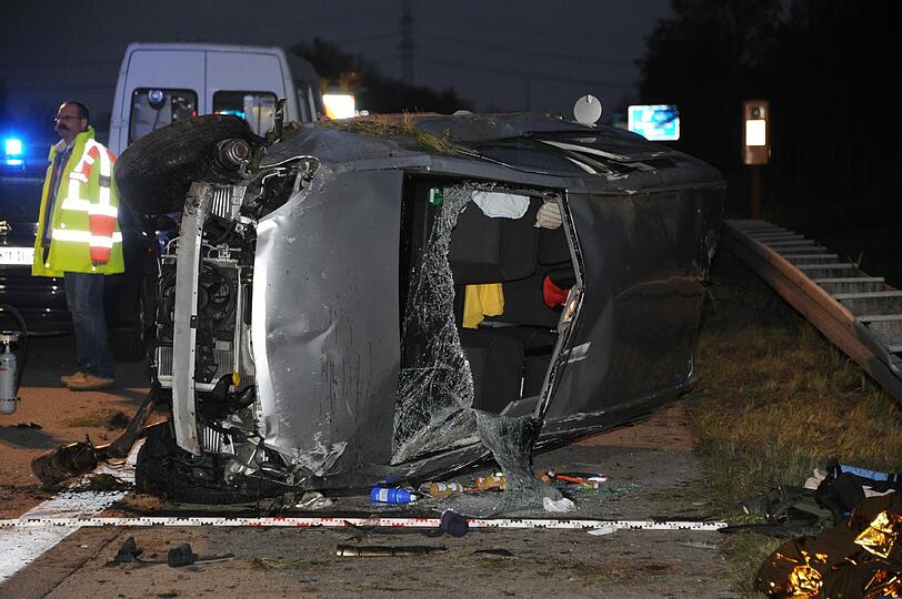 Die Unfallstelle auf der A 92 nahe Unterschleißheim.