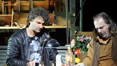 Jonas Kaufmann und Wolfgang Koch (Sachs) in den neuen "Meistersingern von Nürnberg" im Nationaltheater.