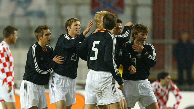 Benny Lauth (2.v.l.) spielte auch für die deutsche A-Nationalmannschaft.