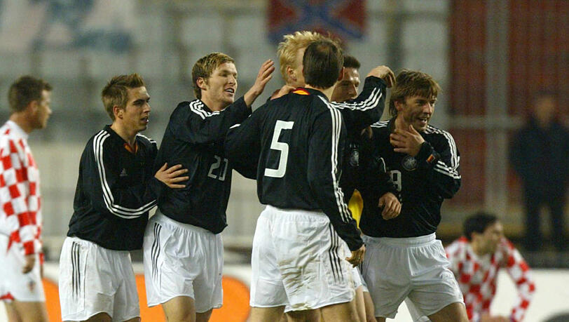 Benny Lauth (2.v.l.) spielte auch für die deutsche A-Nationalmannschaft. Benny Lauth (2.v.l.) spielte auch für die deutsche A-Nationalmannschaft.
