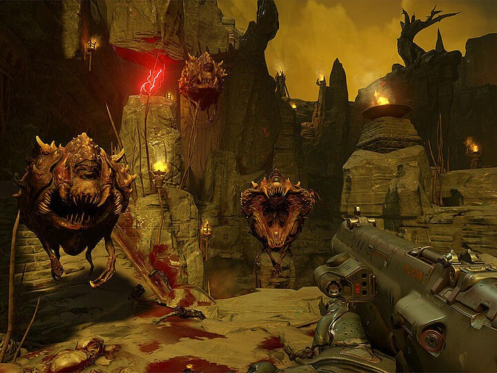 Ein Screenshot aus dem 2016 erscheinenden "Doom"