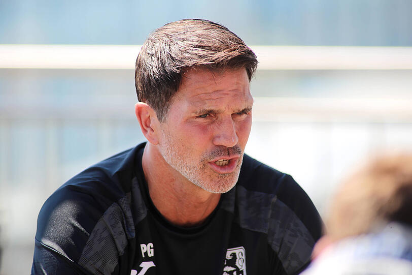 Löwen-Trainer Patrick Glöckner. Löwen-Trainer Patrick Glöckner.