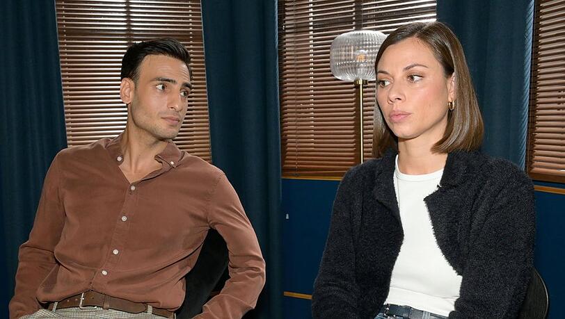 "GZSZ": Nihat (l.) erf&auml;hrt von Matilda, dass ihr Herz einem anderen geh&ouml;rt.