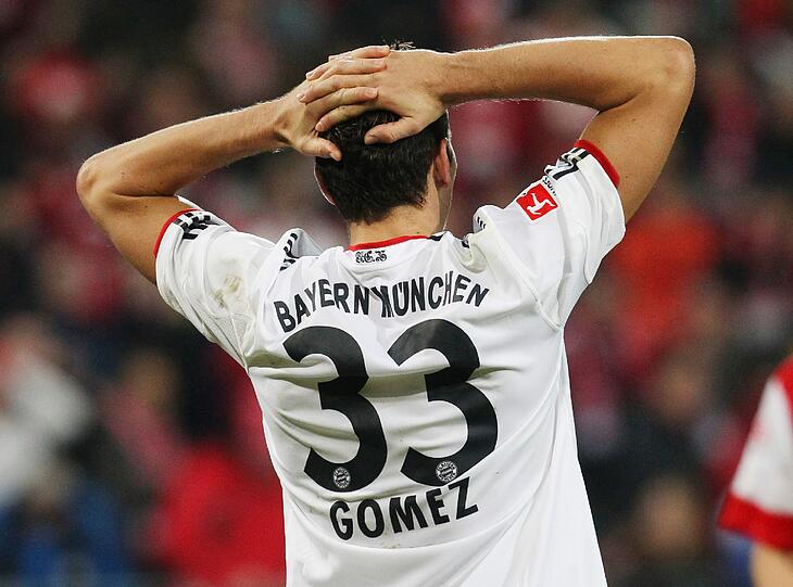 Zum Haare Raufen: Mario Gomez während des Spiels des FC Bayern gegen den FSV Mainz.