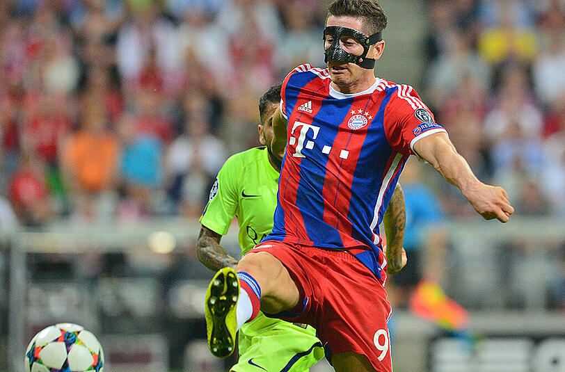 Robert Lewandowski erzielte bisher 16 Saisontore für den FC Bayern.