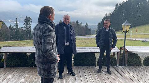 Manfred Schwabl (re.) am Sonntag bei Blickpunkt Sport.