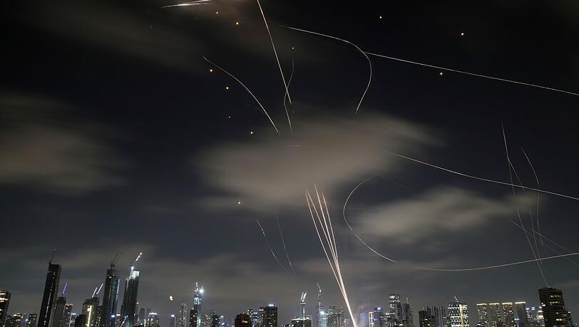 Erneut feuerte der Iran mehrere Raketensalven auf Israel ab.