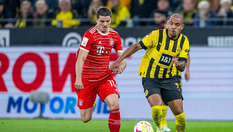 Marcel Sabitzer (l) unterschrieb bis 2027 beim BVB.