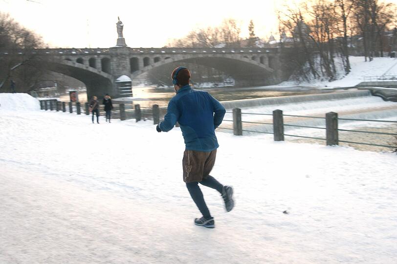 Joggen in Lederhosen.