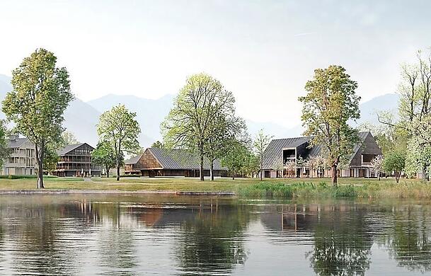 Der erste Abschnitt - unter anderem mit dem Wirtshaus und der Kunstscheune - soll im Sommer fertiggestellt werden. Der erste Abschnitt - unter anderem mit dem Wirtshaus und der Kunstscheune - soll im Sommer fertiggestellt werden.