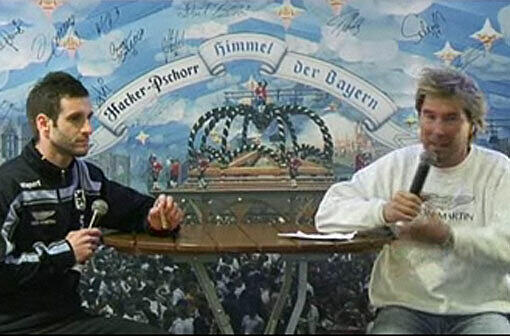 Maximilian Nicu im Hacker-Pschorr-Fantalk mit Stefan Schneider.