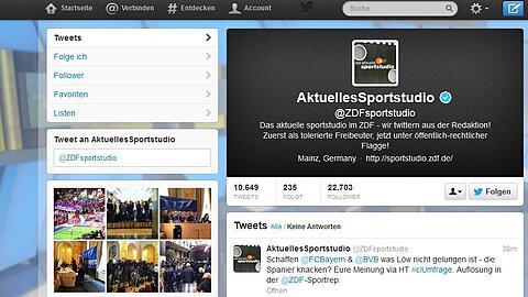 Auf dem Twitter-Kanal des Aktuellen Sportstudios lobten die Fans den Auftritt des Clubtrainers Michael Wiesinger.