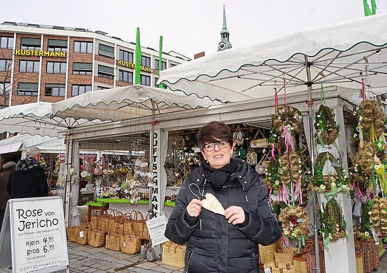 Sabine Kroh (Tochter von Elke Fett) vom Standl Duftschmankerl am Viktualienmarkt.
