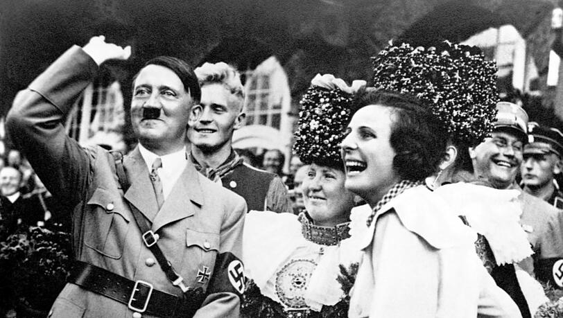 Leni Riefenstahl mit Hitler.