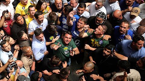 "Hier flie&szlig;t das Blut Bolsonaros", sagte Fl&aacute;vio Bolsonaro. (Archivbild)