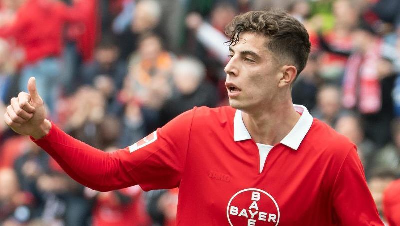 Leverkusens Kai Havertz (M) bejubelt sein Tor. Foto: Federico Gambarini/Archivbild Leverkusens Kai Havertz (M) bejubelt sein Tor. Foto: Federico Gambarini/Archivbild