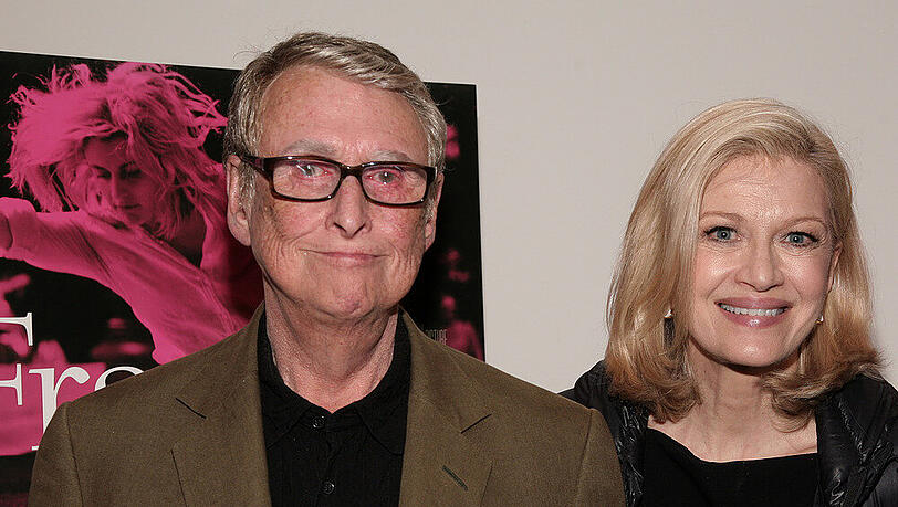 Mike Nichols mit seiner vierte Ehefrau Diane Sawyer 2013 bei einer Premiere in New York