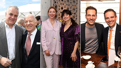 Zum "Gentlemen Art Lunch" waren 100 einflussreiche Männer geladen – aber auch ein paar Frauen waren auf der Dachteresse des "Mandarin Oriental" dabei.
