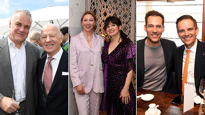 Zum "Gentlemen Art Lunch" waren 100 einflussreiche Männer geladen – aber auch ein paar Frauen waren auf der Dachteresse des "Mandarin Oriental" dabei.