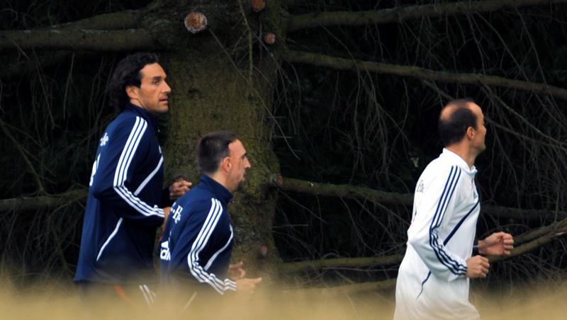 Ribéry und Toni beim Joggen. Ribéry und Toni beim Joggen.