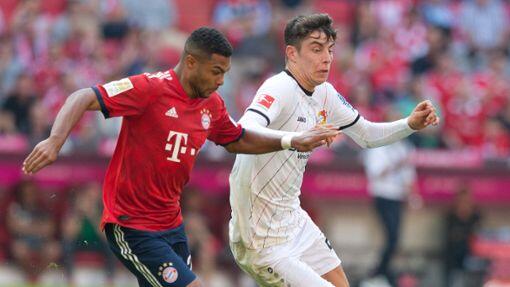 Auf dem Einkaufszettel des FC Bayern: Leverkusens Kai Havertz (rechts), der denselben Berater hat wie Serge Gnabry (links).