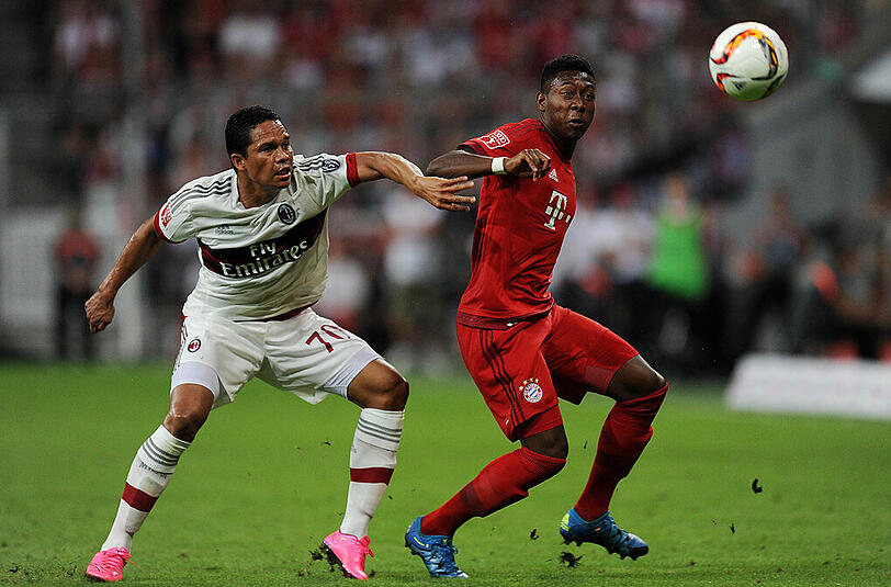 Beim Audi Cup im Sommer 2015 noch Gegner, kommende Saison Teamkollegen beim FC Bayern? - Carlos Bacca (l.) und David Alaba.