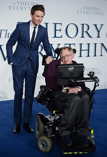 Eddie Redmayne und Stephen Hawking