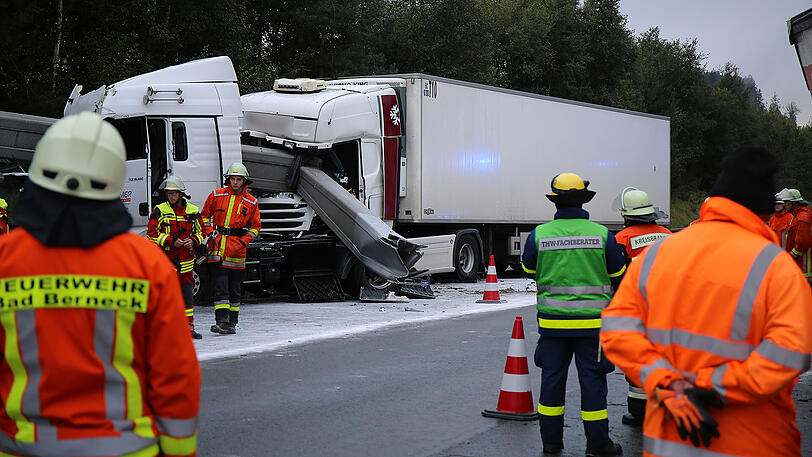 Die Bilder vom spektakulären Unfall auf der A9.