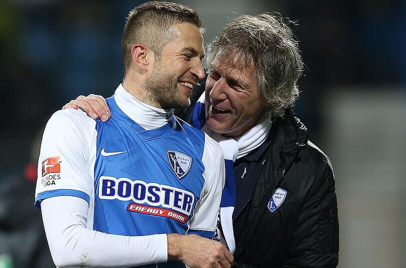 Bochums Angreifer Sestak mit seinem Trainer Verbeek: Der VfL Bochum bildet die torgefährlichste Offensive der 2. Liga.
