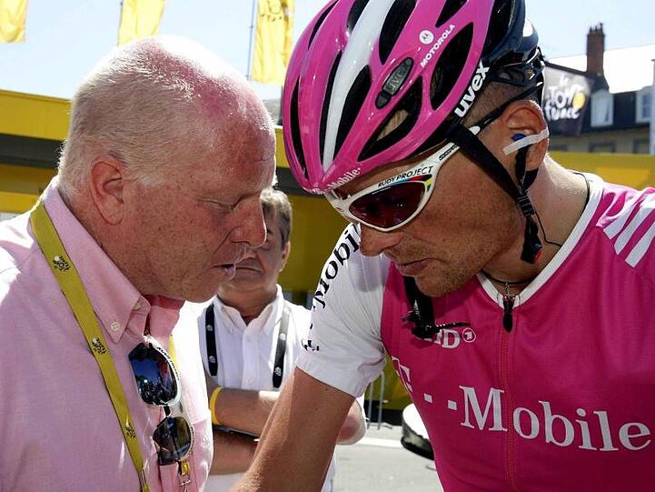 Gefallener Radstar und sein Mentor: Jan Ullrich und Rudy Pevenage.