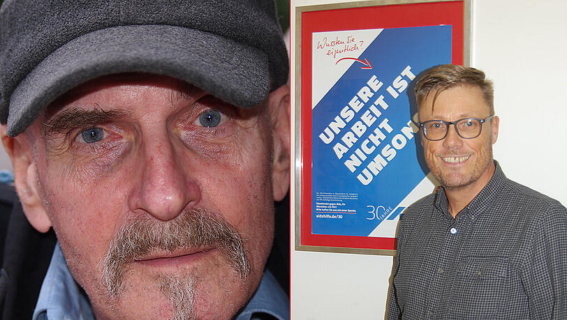Fotograf Horst Middelhoff (l) zeigt seine Bilder im Café Regenbogen. Michael Tappe (r) ist fachlicher Leiter der Münchner Aids-Hilfe. Fotograf Horst Middelhoff (l) zeigt seine Bilder im Café Regenbogen. Michael Tappe (r) ist fachlicher Leiter der Münchner Aids-Hilfe.