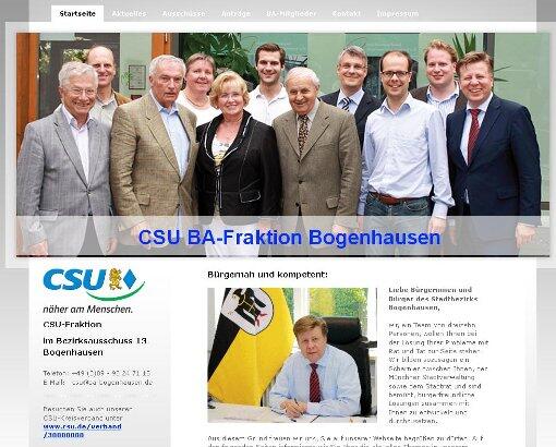 Stein des Anstoßes: Die Website der Bogenhausener CSU.