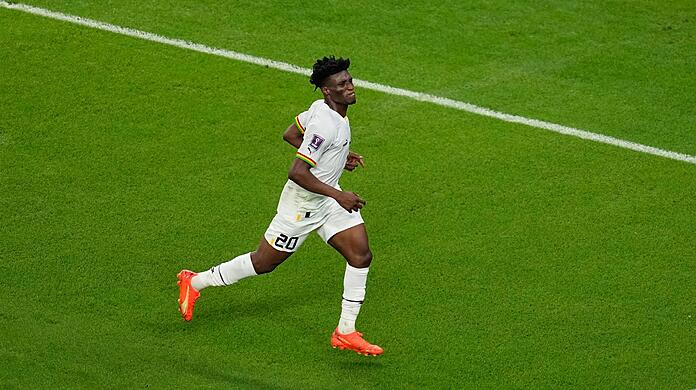 Ghanas Mohammed Kudus erzielte das Tor zum 3:2-Endstand.