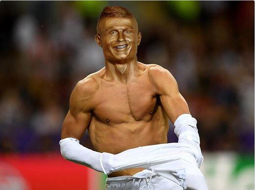 "Ich verstehe nicht worüber ihr redet, ich denke die Ronaldo Statue sieht ziemlich gut aus"