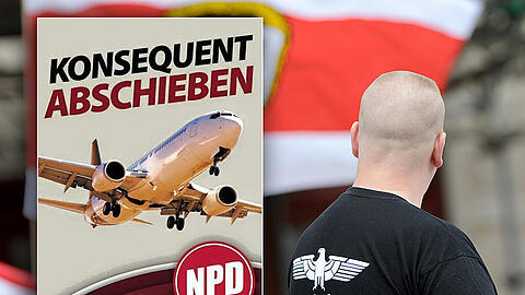 "Konsequent abschieben - das deutsche Volk zuerst" &ndash; mit diesem Spruch auf einem Wahlplakat macht sich die Kölner NPD derzeit zum Gespött.