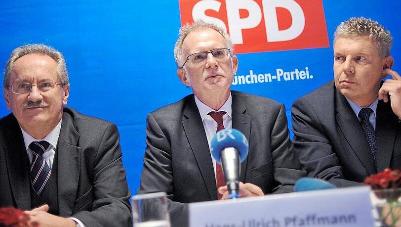 2014 im Wahlkampf ein Team: OB Christian Ude, Parteichef Hans-Ulrich Pfaffman (M.) und OB-Kandidat Dieter Reiter.